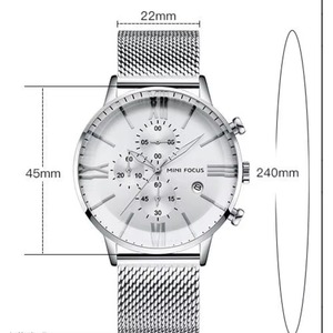 Reloj de Hombre de 42 mm con Esfera Grande, Retro, de Acero Inoxidable, con Malla, Resistente al Agua, Ligero, con Movimiento de Cuarzo - Product Image 5