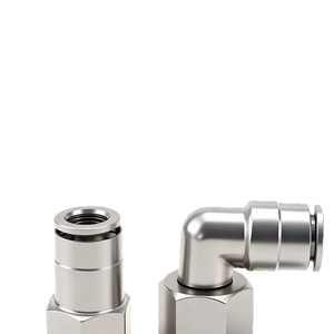 Raccord pneumatique plaqué nickel-cuivre, à insertion rapide fileté PCF8-02, haute pression, résistant à la corrosion PLF6-01 - Product Image 1