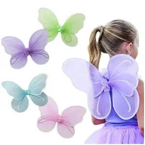 Ailes d'Ange Cape à Paillettes Dentelle Rose Swing Pour Enfants Costume de Danse Légère Sublimation Sequin Humain Glowing Led Of Fire Led Wings