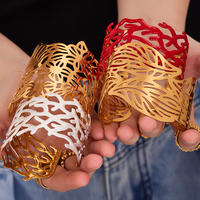 Bracelet en acier inoxydable plaqué or, style vintage moderne, fait main, bijou cadeau