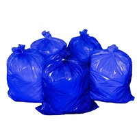 Sacs poubelles à cordon de serrage Easy Central Pull, bicolores bleu menthe et gris, en plastique avec fermeture étoile