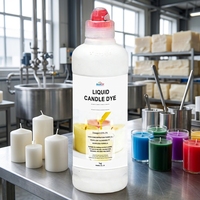 Colorant liquide inodore haute concentration 1kg pour bougies, soluble dans l'huile, pour bougies artisanales DIY, cire de soja, cire de coco, facile à mélanger, faible concentration