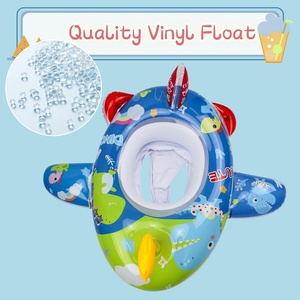 Flotador Inflable con Forma de Auto para Bebés, Asiento de Natación de PVC con Ruedas y Bocina para Piscina - Product Image 2