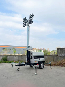 4x350 wát <span class=keywords><strong>LED</strong></span> ánh sáng tháp Máy phát điện diesel 9m cao mast di động Trailer khai thác mỏ xây dựng chiếu sáng - Product Image 2