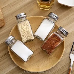 Glass Storage Glass SaltとPepper Shakers/HerbとSpice Container Shaker Seasoning Bottle/Glass Spice Containers Bottles Jars