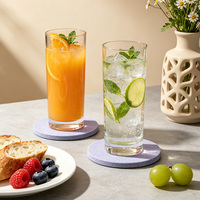 Sous-verre en feutre antidérapant pour table à manger, usage quotidien, salon, couleur personnalisable, durable, réutilisable, 10 cm de diamètre, 5 mm d'épaisseur, simple
