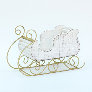 <b>Christmas</b> Reindeer Sleigh Decorations Wooden Santa <b>Figures</b> Holiday Scene Props Durable <b>Christmas</b> Ornaments - Product Image 5