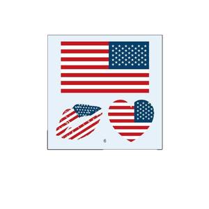 Globale Nationale PVC Wasserdichte Amerikanische Football-Fans Flagge Farbige Gesichts-Dekorative Tattoo-Aufkleber Spiel Persönliches Geschenk - Product Image 5