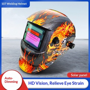 Casque de soudage à obscurcissement automatique à énergie solaire, <span class=keywords><strong>masque</strong></span> de soudage à l'arc à l'argon LCD monté sur la tête, modèle 107 avec design tête de mort, protection du visage - Product Image 5