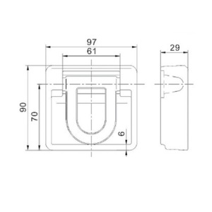 ห่วงรัดสี่เหลี่ยมแบบฝังสำหรับงานหนัก  สำหรับรถบรรทุก  แบบ D-Ring - Product Image 4