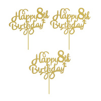 Hersteller Großhandel Spiegel Acryl Nummer Kuchen Dekoration Brief karte Alles Gute zum Geburtstag Backen Dekoration Net Promi