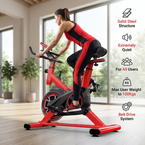 Bicicleta de <span class=keywords><strong>Spinning</strong></span> Profesional para Gimnasio en Casa, Resistente, con Volante de Inercia de 4 Kg, Bicicleta de Ejercicio con Pantalla - Product Image 1