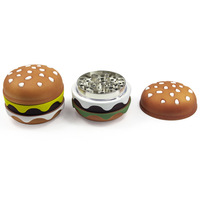 Broyeur à herbes 4 couches en alliage de zinc avec coque en silicone, broyeur manuel d'épices pour tabac, accessoires de fumage, logo personnalisé