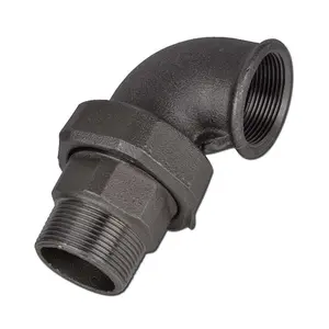 Bspt threaded phụ kiện đường ống threaded phanh xe ô tô ống phù hợp sắt dễ uốn phụ kiện sắt đen phù hợp