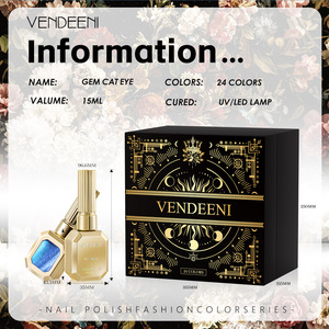 <span class=keywords><strong>VENDEENI</strong></span> ชุดทำเล็บเจลตาแมว 24 สี รุ่นใหม่ล่าสุด กล่องของขวัญ ชุดทำเล็บเจลตาแมวสำหรับร้านทำเล็บ - Product Image 5