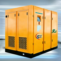 Compresor de Aire de Tornillo de Doble Etapa PM VSD de 132KW 180HP, Compresor de Aire Industrial de 2 Etapas