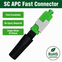 Conector Rápido de Fibra Óptica SC APC, Conector Óptico de Montaje en Campo