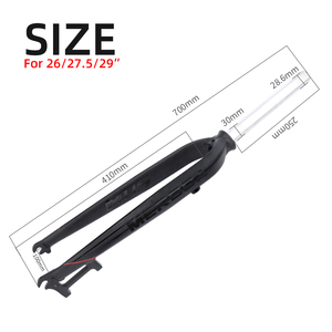 Horquilla Rígida para Bicicleta de Montaña MEROCA, 26 Pulgadas, 27.5er, 29'', Aleación de Aluminio Ultraligera, Freno de Disco, Resistente a Impactos - Product Image 3