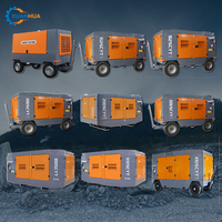 Compresseur d'air rotatif à vis 22 bars 185/450 CFM 3000 PSI, alimenté en courant alternatif, lubrifié et refroidi par air, stationnaire pour plateforme de forage
