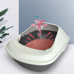 Caja de arena desmontable y duradera <span class=keywords><strong>para</strong></span> gatos y mascotas, lavamanos semicerrado, elegante y grueso, antisalpicaduras, de gran espacio - Product Image 3