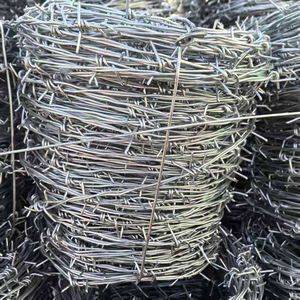 Low Carbon Steel Galvanized Barbed Wire Roll Anti Climb Barb Wire for Ranch, Construction, <b>Border</b> Perimeter <b>Fencing</b> - Product Image 5