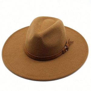 Venta al por Mayor de Sombreros Fedora de Ala Ancha de 9.5 cm con Estampado de Serigrafía Personalizado para Otoño e Invierno, para Mujeres y Hombres, Moda - Product Image 2