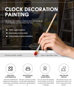 Modern Luxury <b>Poster</b> Printing Crystal Porcelain Painting Mural Silent Clock Feather Wall Clock Living Room Home Decoration <b>Frame</b> - Product Image 4