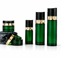 Ensemble d'emballages de luxe pour soins de la peau en or blanc – Flacons de lotion 40ml, 100ml, 120ml et pots de crème 30g, 50g pour toniques, sérums et hydratants