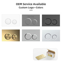 Plaque de chasse d'eau double personnalisée Omega Actuator, pour réservoir encastré dissimulé, compatible carrelage, en ABS, pour toilettes murales carrelées