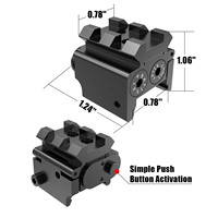 Pointeur laser vert miniature d'usine et viseur en aluminium 6061-T6 usiné CNC avec lentille objectif de 18 mm