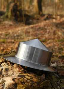 Traditional 13th Century Kettle Hat Handmade Steel Helmet with Leather <b>Liner</b> Medieval Style Armour Decorative Collectible Item - Product Image 6