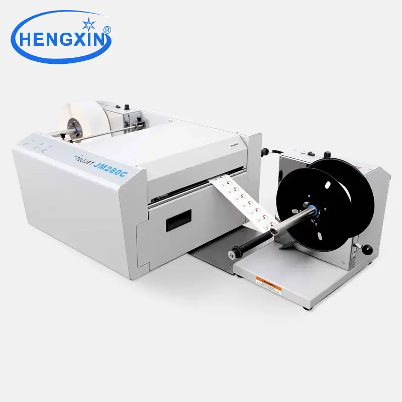 Portable roll to roll full color label printer machine for financial statement