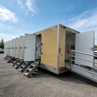 Trailer Kamar Mandi Portabel Mewah dengan Toilet dan Bak Mandi Dijual Kamar Mandi Portabel AS untuk Acara Luar Ruangan dan Berkemah