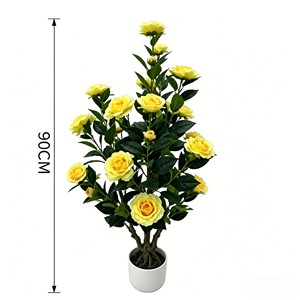 <b>Artificial</b> Camellia <b>Tree</b> Faux Camellia <b>Tree</b> Camellia <b>Tree</b> Potted - Product Image 2
