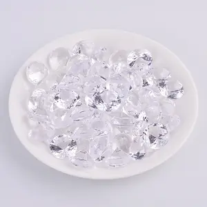 Instock Hongzhi Transparent 20mm Acrylic Diamond Bead Recycled Plastic Beads Loose For Wedding Display