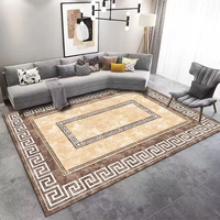 Oriental turquie gris 3d velours tapis imperméable et tapis pour salon maison