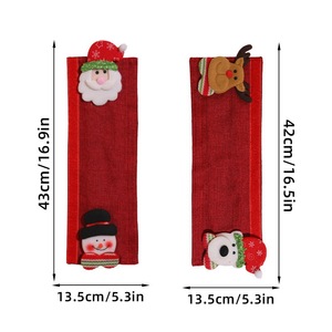 Décorations de Noël transfrontalières pour la cuisine, housses de protection pour poignées de micro-ondes, housses de protection, protège-poignées de porte, protège-réfrigérateur - Product Image 5
