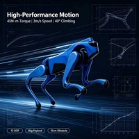 Robot chien bionique quadrupède pour les projets d'ingénierie et d'inspection à l'étranger, déploiement sur terrains complexes en extérieur