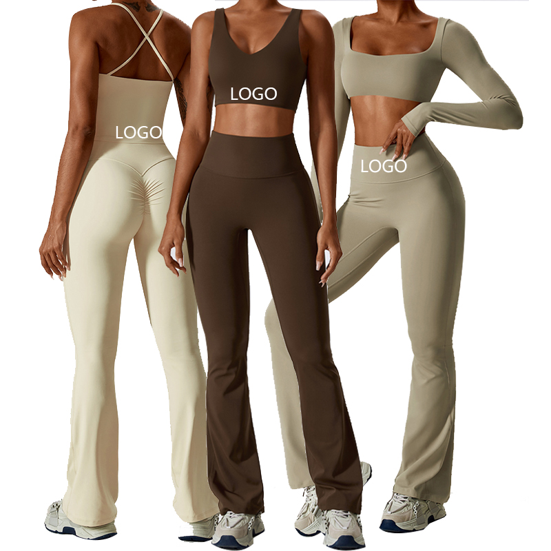 Großhandel Custom Logo Nahtlose Active wear Yoga Outfits Frauen Fitness Fitness Workout Sets Hochwertige Fitness Kleidung