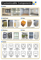 Casa Móvil Modular Portátil, Casa Contenedor Desmontable Prefabricada, Dormitorio de Alta Calidad con Baño y Aseo