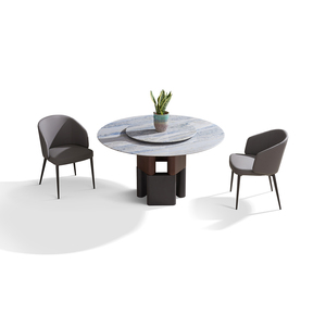 Support rond en métal marbré pour salon moderne avec <span class=keywords><strong>table</strong></span> tournante Meubles de <span class=keywords><strong>table</strong></span> à manger pour la maison - Product Image 1