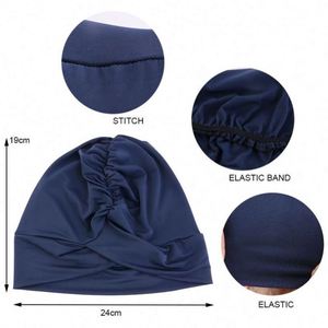 Bonnet de bain turban personnalisé avec logo, élastique, respirant, pour sports de plein air, yoga, plage, fête, réglable - Product Image 2