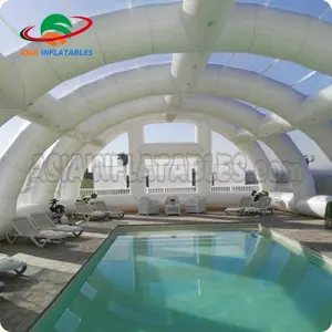 विशाल पारदर्शी बुलबुला गुंबद तम्बू कवर पूल का उपयोग के लिए, Inflatable पूल कवर तम्बू