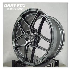 Ruedas Forjadas Monoblock Personalizadas GRAYFOX en Gris Acero de 18 19 20 22 Pulgadas 5x112 5x114.3 para <span class=keywords><strong>Audi</strong></span> Q5 B9 <span class=keywords><strong>A4</strong></span> A6 A7 RS6 C5 C6 B6 <span class=keywords><strong>B7</strong></span> B8 - Product Image 1