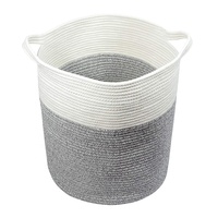 Panier pliable en corde de coton grande capacité, moderne, avec logo personnalisé, pour rangement domestique – Offre Spéciale