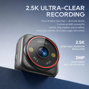 Mini Cámara 4G con SIM, <span class=keywords><strong>Zoom</strong></span> 12X, Detección de Movimiento por IA, Impermeable, Audio Bidireccional, Visión Nocturna, Micrófono Integrado, CMOS de 5MP, Gran Angular, para Vlogs - Product Image 3