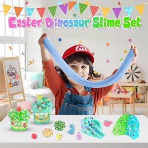Kit de slime dinosaure de Pâques pour enfants, ensemble de slime beurre transparent effet nuage, cadeaux de fête, OEM ODM, vente en gros personnalisée, fournisseur de jouets sensoriels, cadeau - Product Image 4
