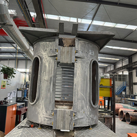 Fourneau de fusion à induction électrique en métal sûr, fabricant de fours à alliages, fabriqué en France, 250 kW, 160 kW, 30 kg, 2 kg, principal