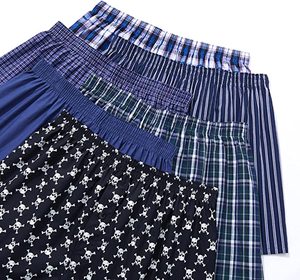 Pantaloncini Boxer intimo da <span class=keywords><strong>uomo</strong></span> personalizzati di alta qualità per <span class=keywords><strong>uomo</strong></span> <span class=keywords><strong>mutande</strong></span> maschili stampate a righe classiche in <span class=keywords><strong>cotone</strong></span> intrecciato all'ingrosso - Product Image 4