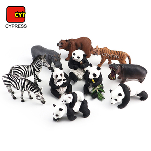 Best Birthday Surprise Realistic Jungle Zoo Toy Wild <strong>Animal</strong> Figure Solid Panda Zebra Hippo Fun Educational Simulation Play Set K - Product Image 5